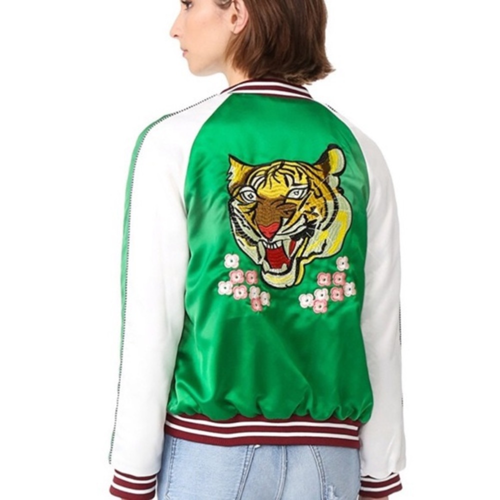 SUPERDOWN EMBROIDERED BOMBER DRESS JACKET
